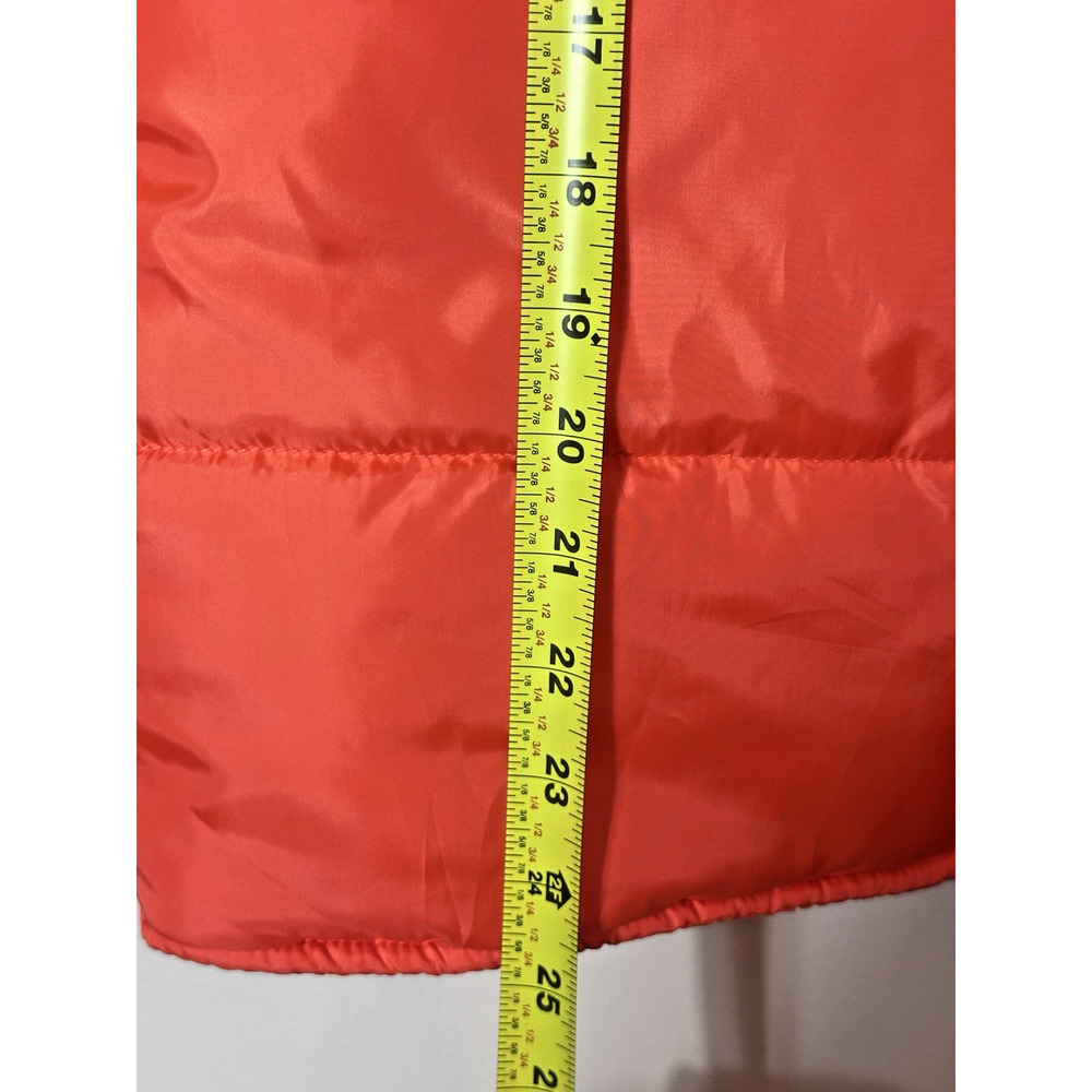 Back to the Future Vest Mens XS Orange OUTATIME California Plate Puffer Lootwear - Picture 10 of 10